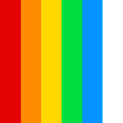 Bright rainbow or LGBT pride flag stripes vertical in square clipart