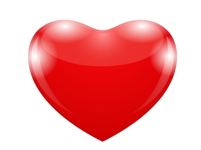 Bright Red Shiny Heart clipart