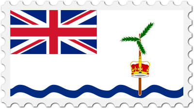 British Indian Ocean Territory flag stamp clipart