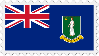 British Virgin Islands flag stamp clipart
