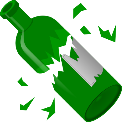 Broken Bottle clipart