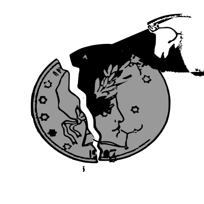 Broken Coin clipart