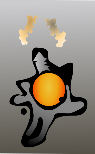 Broken egg with shells clipart