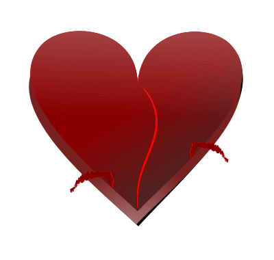 Broken heart 4 clipart