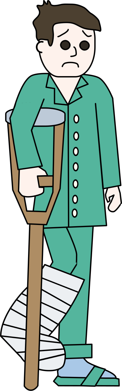Broken Leg - Orthopedic Cast clipart