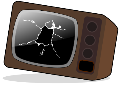 Broken Old Television clipart