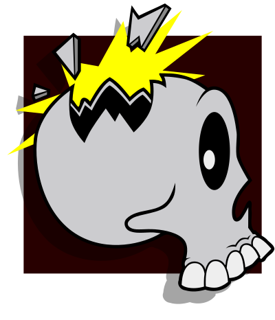 Broken skull avatar clipart