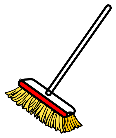 Broom - coloured clipart