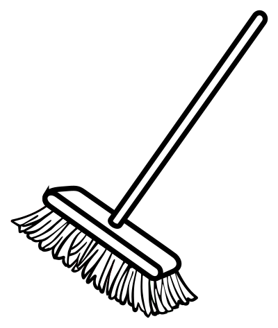 Broom - line art clipart