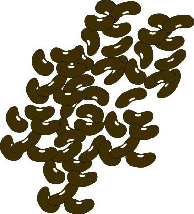 Brown beans clipart