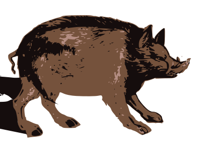 Brown Boar clipart