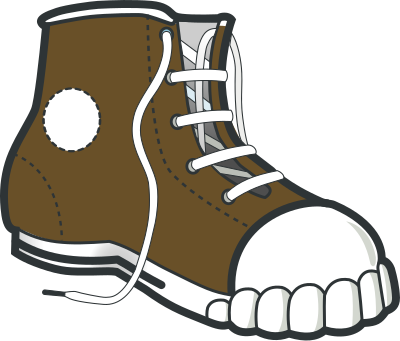 Brown boot clipart