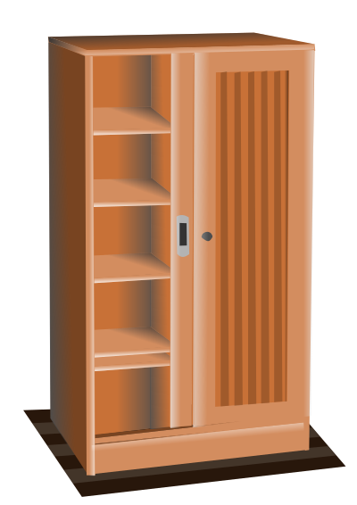 Brown cupboard clipart