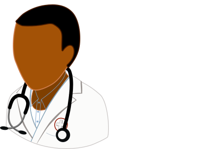 Brown Doctor With Black Hair clipart