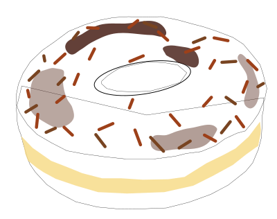 Brown Donut 2 clipart