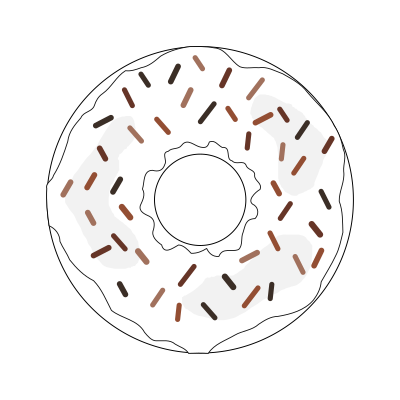 Brown Donut clipart
