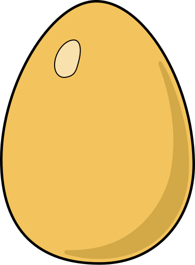 Brown egg clipart