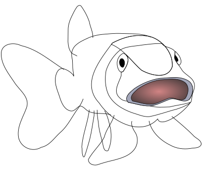 Brown fish clipart
