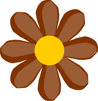 Brown flower clipart