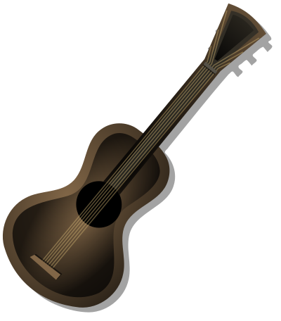 Brown Guitar clipart