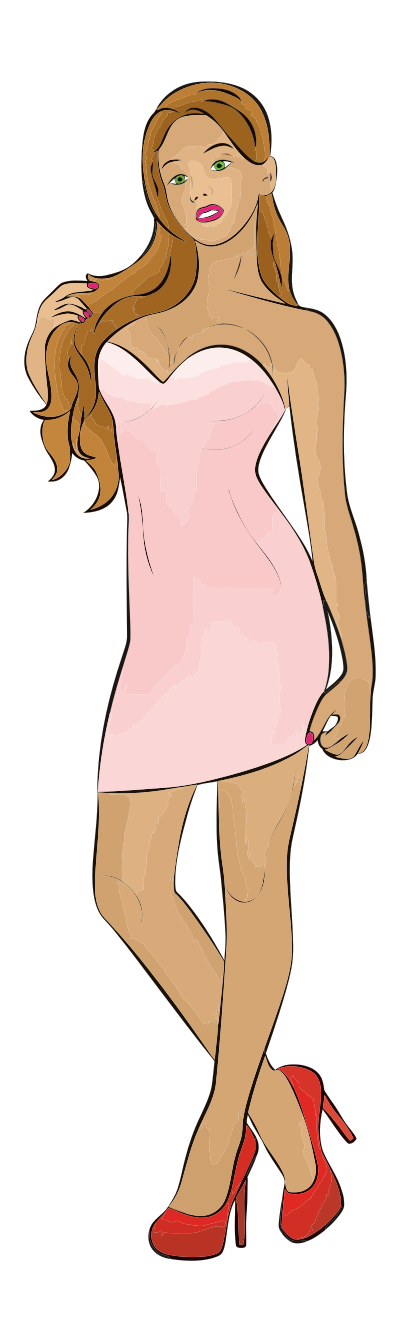 Brown Haired Woman clipart