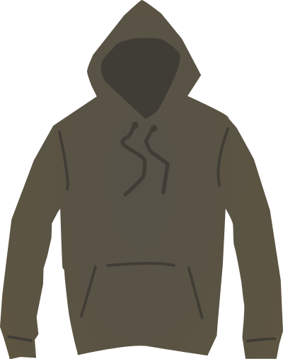 Brown hooded jumper clipart
