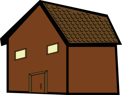Brown house clipart