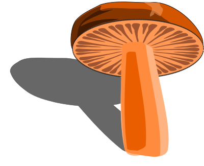 Brown - orange mushroom clipart