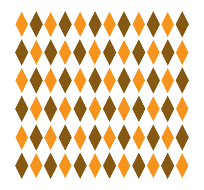 Brown & Orange Retro Diamond Pattern 1 clipart