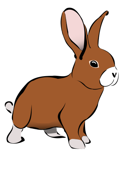 Brown Rabbit clipart