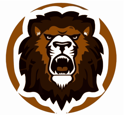Brown Roaring Lion clipart