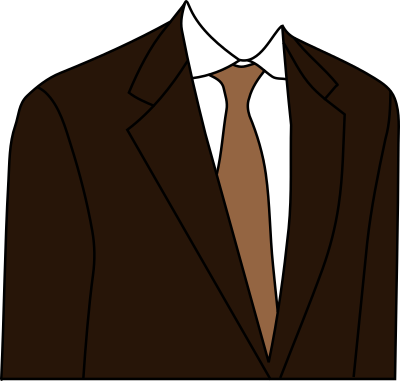 Brown suit clipart