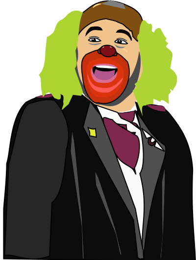 Brozo, the clown clipart