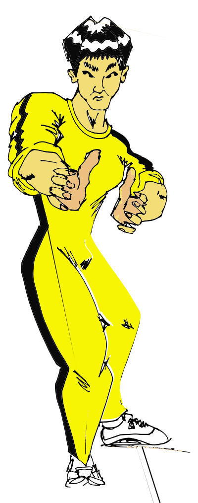 Bruce Lee Kung Fu clipart