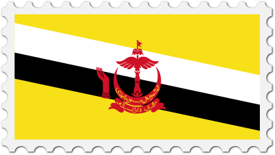 Brunei flag stamp clipart