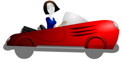 Brunette Female Driver clipart