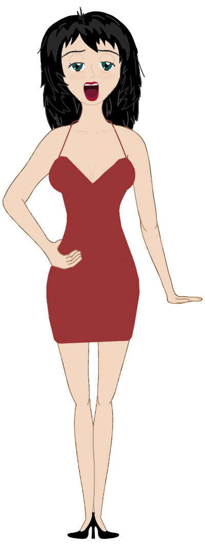Brunette Woman Singing clipart