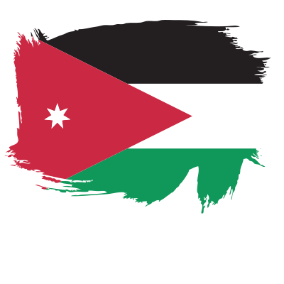 Brush stoke flag of the Kingdom of Jordan clipart