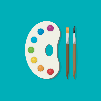 Brushes and Palette clipart