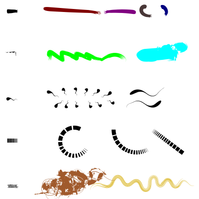 Brushes set 1 clipart