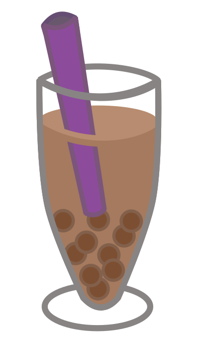 Bubble Tea in a Cafe clipart