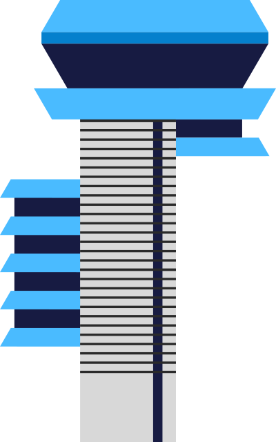 Bucharest Otopeni ATC control tower clipart