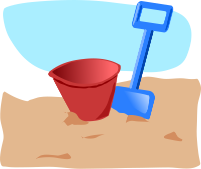 Bucket and spade clipart
