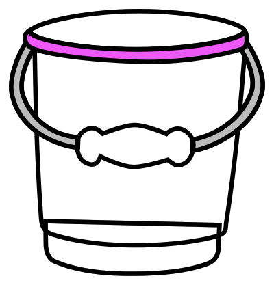 Bucket - coloured clipart