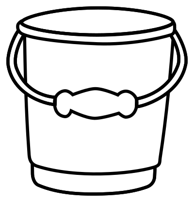 Bucket - lineart clipart