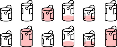 Buckets problem clipart