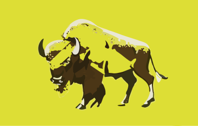 Buffalo on Green clipart
