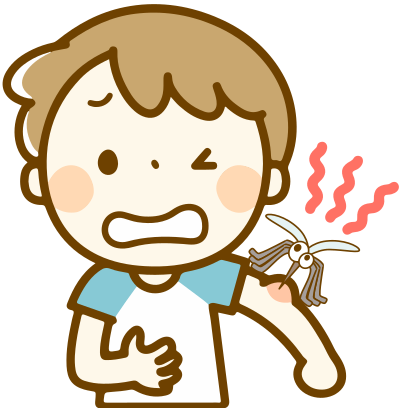 Bug Bites a Kid clipart