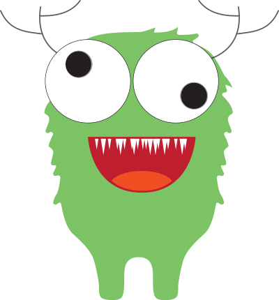Bug-eyed Green Monster clipart