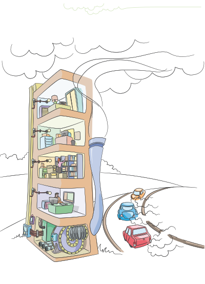 Building and energy clipart